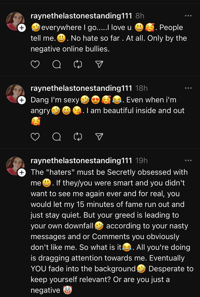 Rayne From 90 Day Fiance, TLC, Sourced From @raynethelastonestanding111 Threads