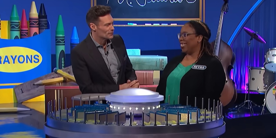 Ryan Seacrest and Reyna Kilpatrick-Ray - Wheel Of Fortune