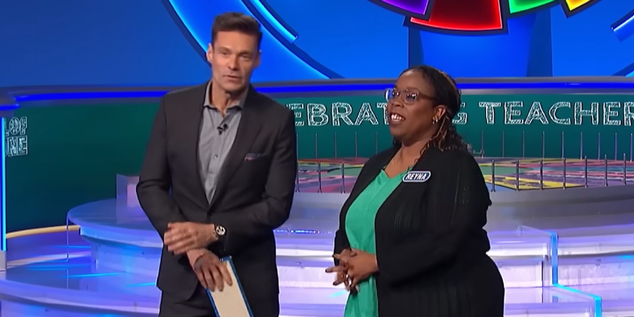 Ryan Seacrest and Reyna Kilpatrick-Ray - Wheel Of Fortune