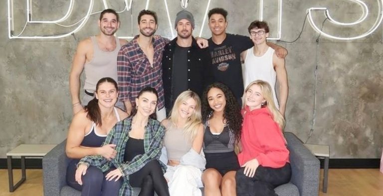 Alan Bersten, Joey Graziadei, Danny Amendola, Brandon Armstrong, Stephen Nedoroscik, Ilona Maher, Jenna Johnson, Witney Carson, Chandler Kinney, and Rylee Arnold from DWTS Season 33 on Instagram