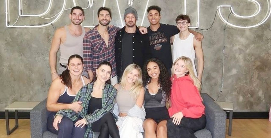 Alan Bersten, Joey Graziadei, Danny Amendola, Brandon Armstrong, Stephen Nedoroscik, Ilona Maher, Jenna Johnson, Witney Carson, Chandler Kinney, and Rylee Arnold from DWTS Season 33 on Instagram