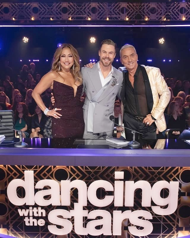 Carrie Ann Inaba, Derek Hough, and Bruno Tonioli from Instagram