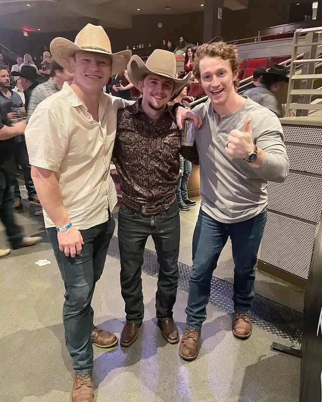 Hunter Brown, Logan Brown, and a friend on Instagram