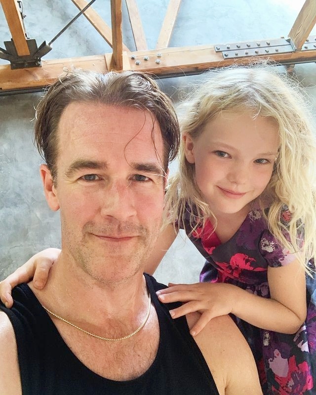 James Van Der Beek and his daughter on Instagram