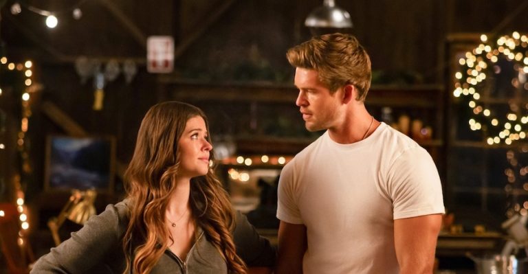 A Carpenter Christmas Romance, Sasha Pieterse, Mitchell Slaggert, used with Lifetime's permission