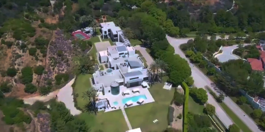 Kanye West's Beverly Hills mega mansion spans 7 acres. - X