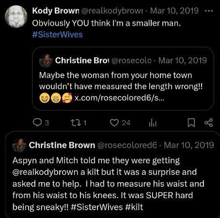 Sister Wives stars, Kody and Christine Brown go back and forth on Twitter. - Reddit 