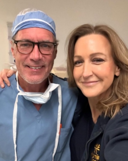 Lara Spencer is grateful Dr. Marty O'Malley at HSS is taking care of her feet. - GMA - Instagram