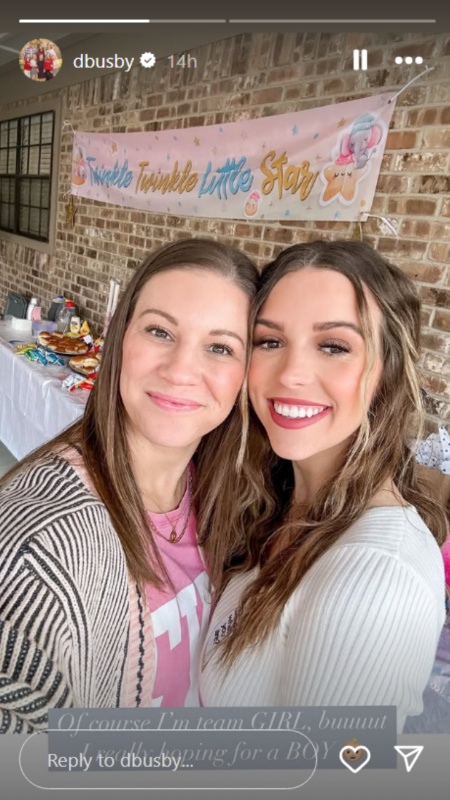 Danielle Busby hopes Darby Stenberg will have a little boy. - Instagram