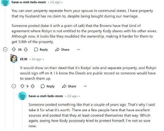 Some fans believe Robyn Brown wouldn't have legal ownership of Coyote Pass. - Sister Wives - Reddit