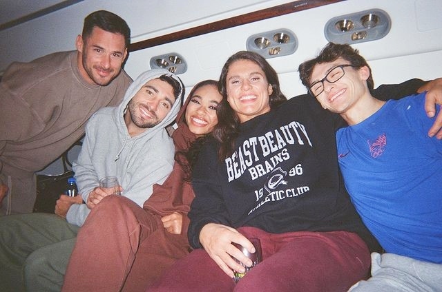 Danny Amendola, Joey Graziadei, Chandler Kinney, Ilona Maher, and Stephen Nedoroscik from Instagram