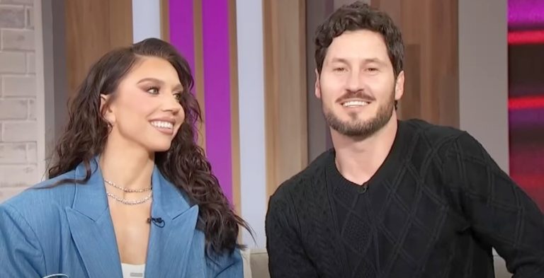 Jenna Johnson and Val Chmerkovskiy sourced from the Sherri Shepherd Show on YouTube