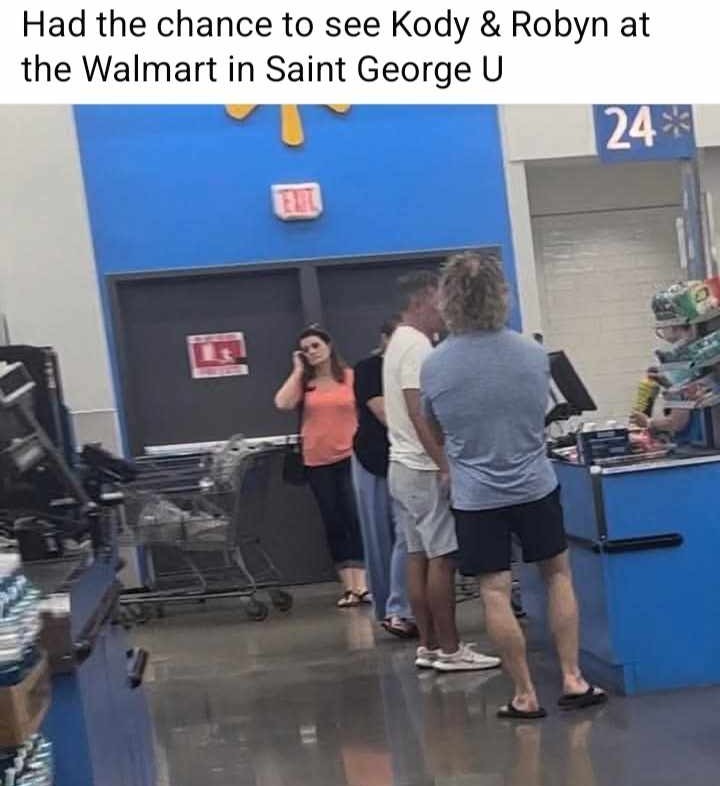 Screenshot of Kody and Robyn Brown in WalMart, reportedly in Utah