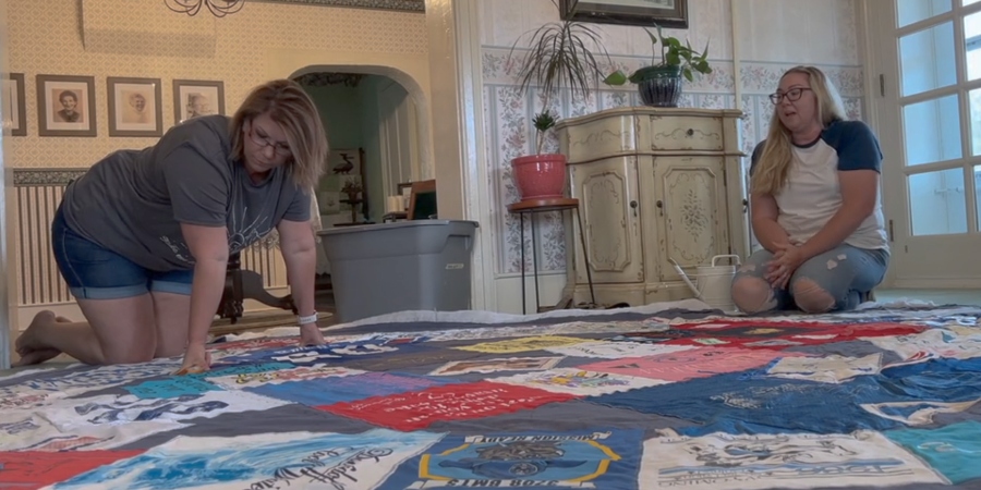 Jenn Sullivan tries to support Meri Brown with the quilt project. - Sister Wives