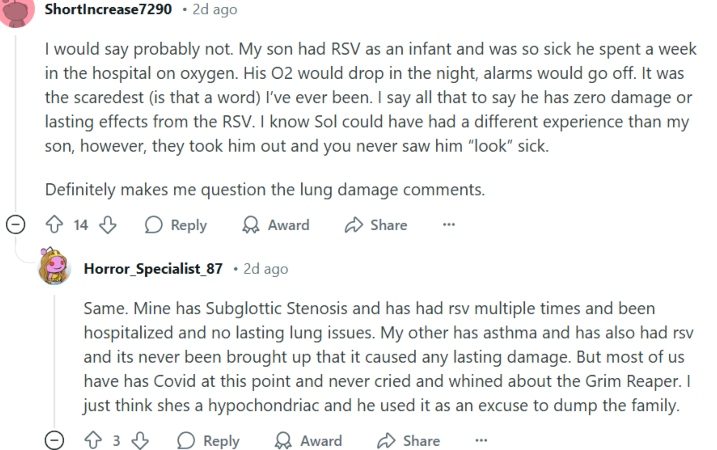 Other Sister Wives fans express how their experiences with RSV have gone. - Reddit