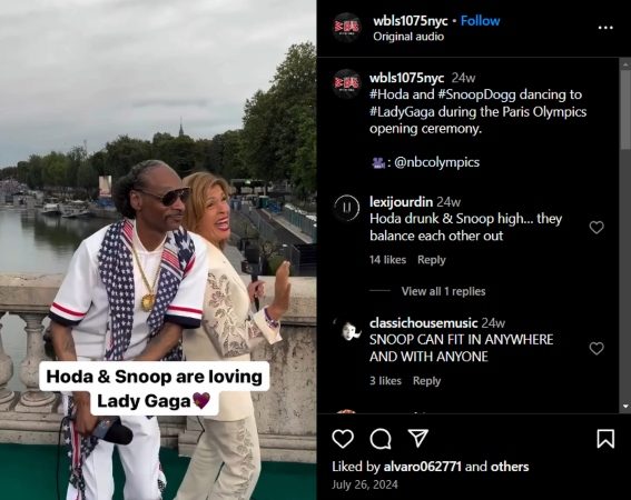 Snoop Dogg and Hoda Kotb had a great time together in Paris for the Olympics. - Instagram