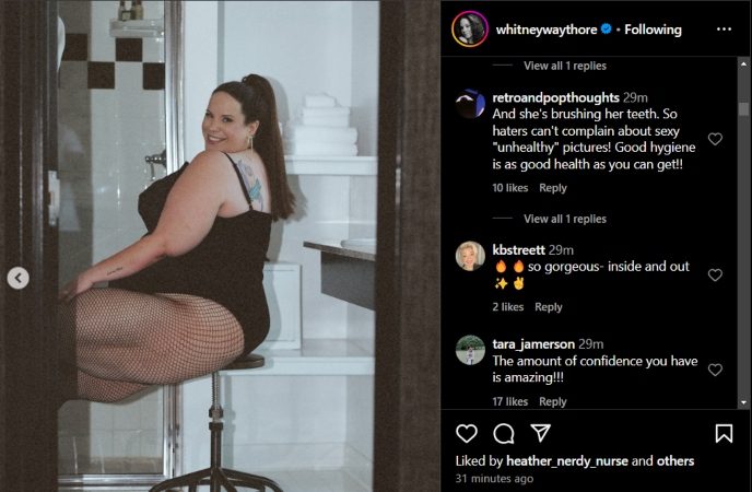 Whitney Way Thore seems to be enjoying her life her own way. - Instagram