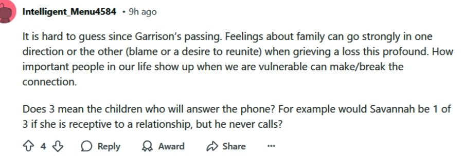 Another Sister Wives fan thinks Garrison Brown's passing shook everything up. - Reddit