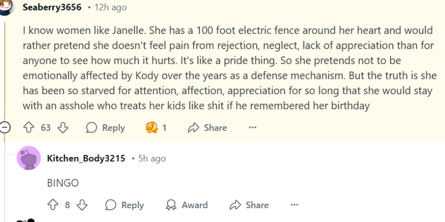 Fans think she doesn't want to feel anything for Kody. - Reddit