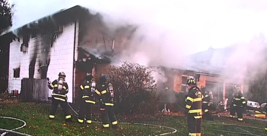 Aftermath of house fire in New York/Credit: YouTube