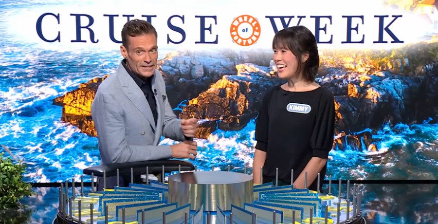 Ryan Seacrest and 'Wheel of Fortune' contestant Kimmy Hwang/Credit: YouTube