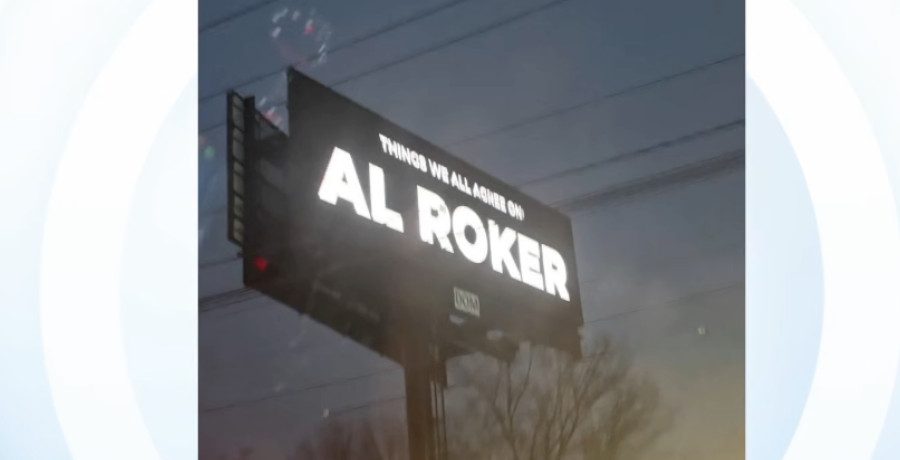 New Jersey billboard that says "THINGS WE ALL AGREE ON: AL ROKER"/Credit: YouTube
