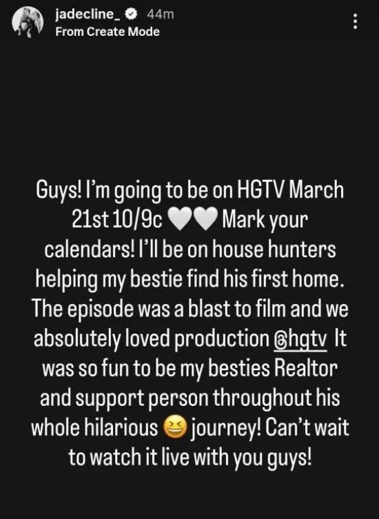 Jade Cline announces huge career news/Credit: Reddit